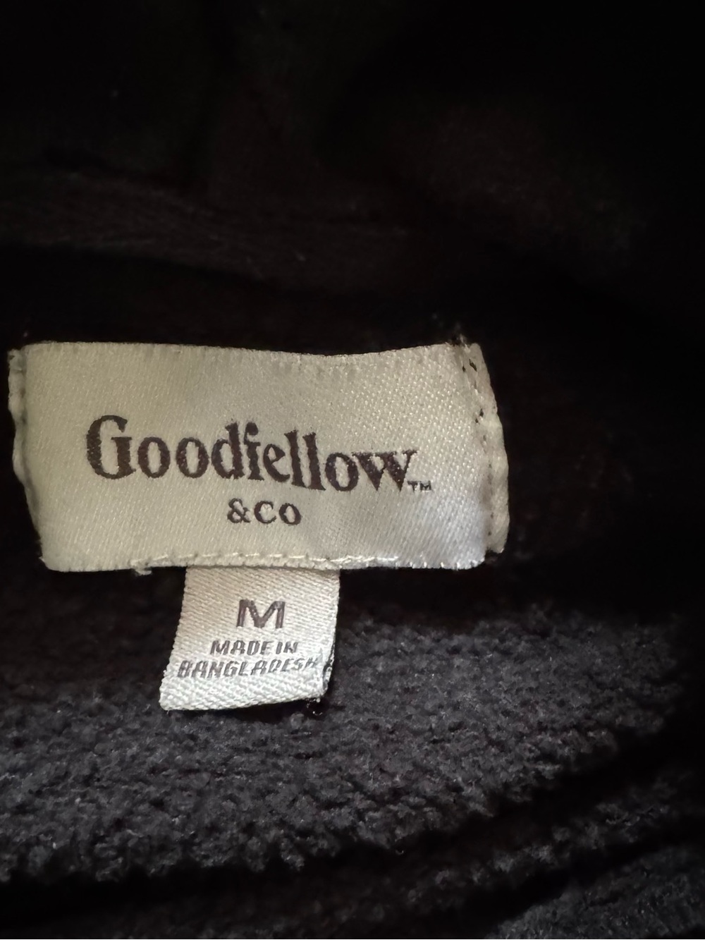 Goodfellow & Co Black Hooded Sweatshirt - Picture 2 of 2